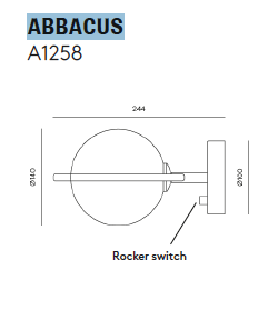Abbacus&nbsp;A1258 wandlamp Aromas 