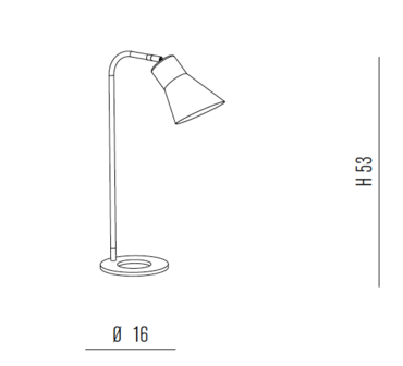 Conico tafellamp Metallux - Outlet