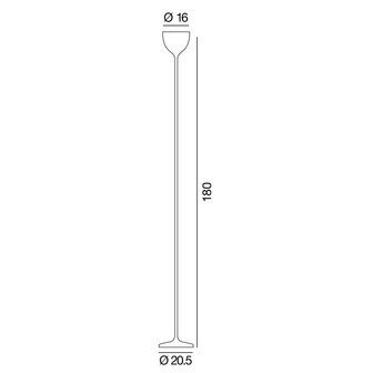 Drink f1 led vloerlamp Rotaliana - Outlet