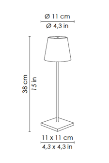 Poldina pro portable sage green tafellamp Zafferano - Outlet