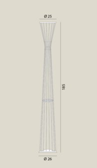 Lightwire F1 vloerlamp Rotaliana