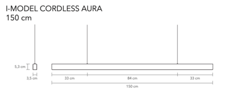 I Model Cordless Aura 150 cm  hanglamp Anour