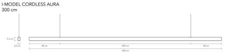 I Model Cordless Aura 300 cm  hanglamp Anour