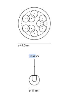 Dew 9 hanglamp KDLN