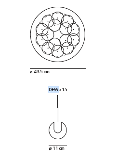 Dew 15 hanglamp KDLN