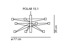 Polar 15.1  &oslash; 77 cm hanglamp KDLN