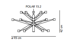 Polar 15.2  &oslash; 93 cm hanglamp KDLN
