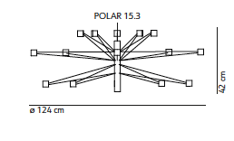 Polar 15.3 &oslash; 124 cm hanglamp KDLN