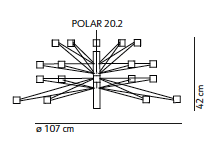 Polar 20.2 &oslash; 107 cm hanglamp KDLN