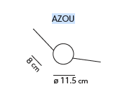 Azou 5 wandlamp KDLN