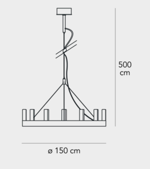 Chandelier media hanglamp FontanaArte