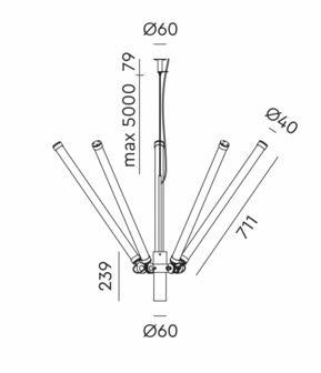 Mr. Tubes LED Chandelier hanglamp Tonone 
