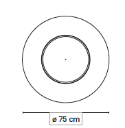 Lunaire &oslash; 75 cm plafondlamp FontanaArte