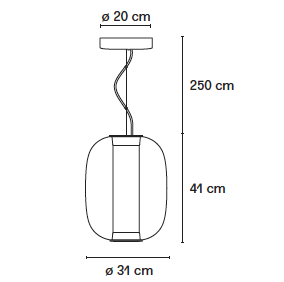 Meridiano &Oslash; 31&nbsp;cm hanglamp FontanaArte
