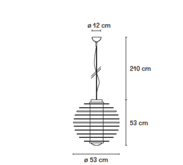 0024  &Oslash; 53&nbsp;cm hanglamp FontanaArte