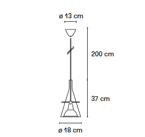 Flute&nbsp;&Oslash; 18 cm hanglamp FontanaArte