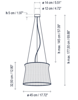 Syra 45 outdoor hanglamp Bover