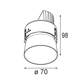 Thimble Recessed Trimless 70 adjustable inbouwspot Modular 