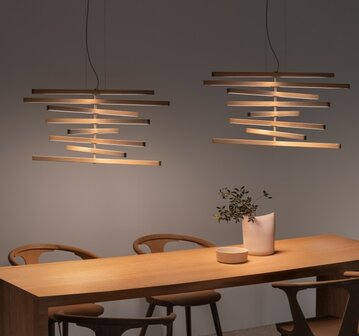 Rhythm Vertical 2165 wood hanglamp Vibia 