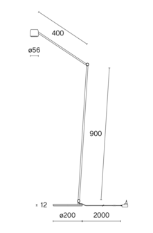 Ion B9040 w225 vloerlamp W&auml;stberg  