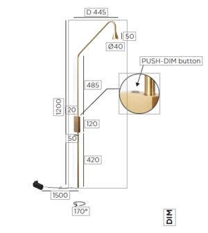 Austere wall push plug  wandlamp Trizo21
