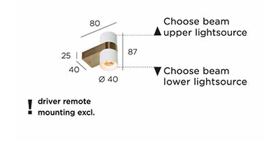 Audy wall 2S duo wandlamp Trizo21