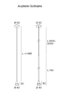 Austere - Solitaire RF  hanglamp Trizo21
