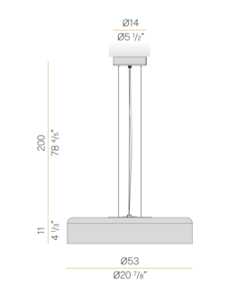 Ginevra 53 cm hanglamp Panzeri