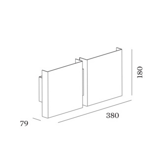 CG Square 2G big wandlamp Wever &amp; Ducre 