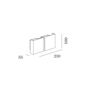 CG Square 2P small wandlamp Wever &amp; Ducre 