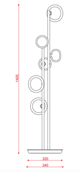 552.66l LED Nabila vloerlamp Tooy