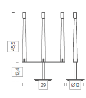 Sorrento 3x portable tafellamp Nemo Lighting 