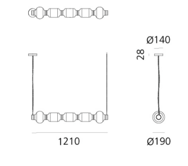 Alambicco  Horizontal hanglamp Artemide