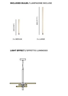 Bianca SO double hanglamp Contardi