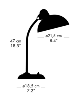 Kaiser idell 6556-T tafellamp  Fritz Hansen 