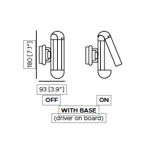 Picchio AP wall with base wandlamp Contardi