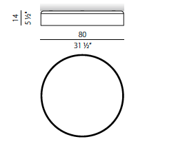 Ginevra 80 cm plafondlamp Panzeri