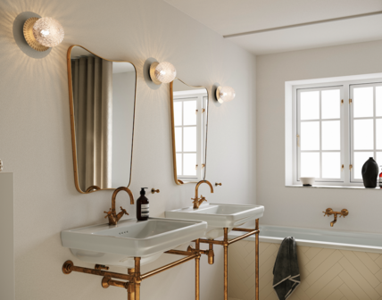 Liila 1 Optic clear Medium IP44  wandlamp Nuura 