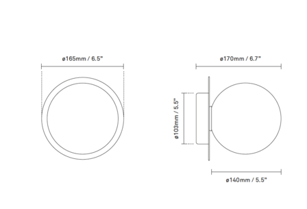 Liila 1 Opal Medium IP44  wandlamp Nuura 