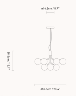 Apiales 9 optic hanglamp Nuura 