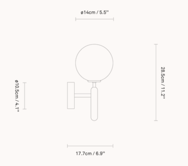 Miira Wall Optic clear wandlamp Nuura&nbsp;
