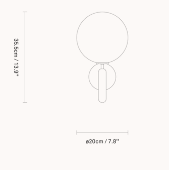 Miira optic clear Outdoor IP54  wandlamp Nuura 