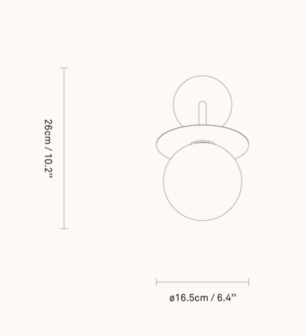 Liila optic clear outdoor IP54  wandlamp Nuura 