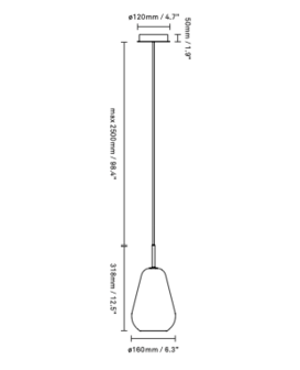 Anoli 1 Small hanglamp Nuura 