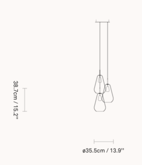 Anoli 3 hanglamp Nuura 