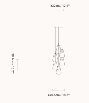 Anoli 6 hanglamp Nuura 
