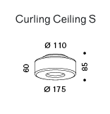 Curling (S) led plafondlamp Serien Lighting  