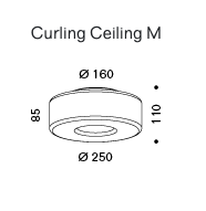 Curling (M) led plafondlamp Serien Lighting  