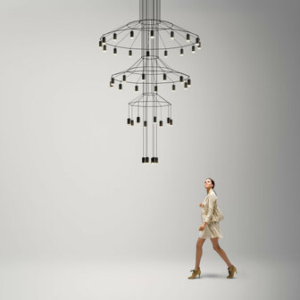 Wireflow Chandelier 0378 hanglamp Vibia 