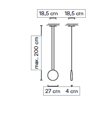 Cosmos 2501 led hanglamp Vibia 